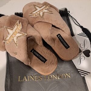 Laines London Pink "Fabulous" Slippers